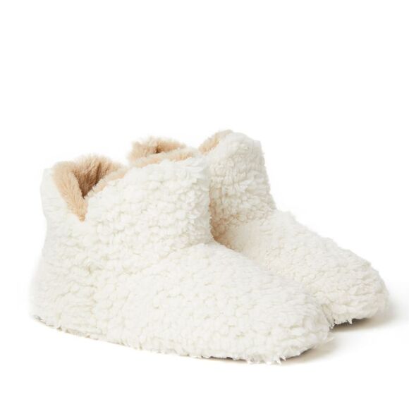Dearfoams Women's Chelsea Shaggy Pile Bootie Fuzzy House Slipper - Picture 2 of 5